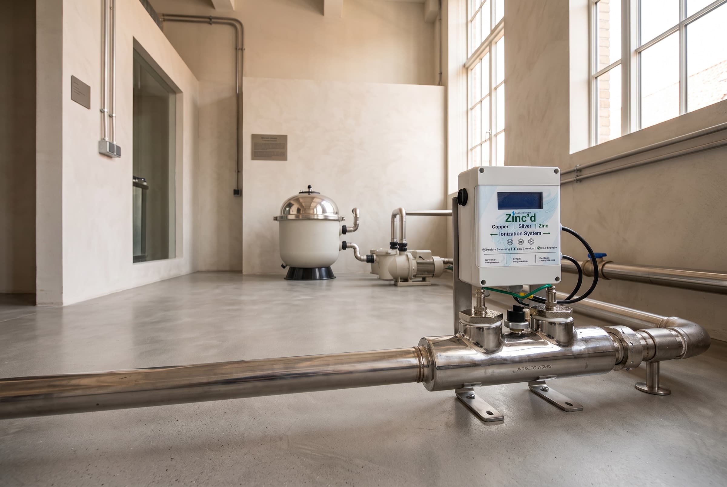 Zinc'd chamber plumbed into a designed equipment gallery